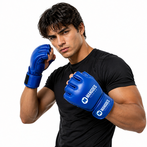 Professional MMA Fight Gloves Half Finger <b>Open</b> Palm Grappling Gloves with Adjustable Wrist Wrap for Training Competition - Product Image 5