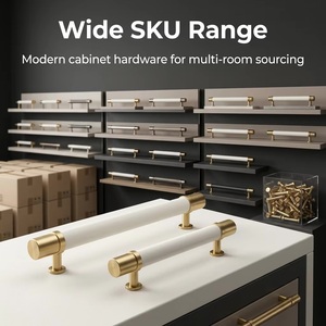Resin Brass Adjustable Cylindrical Cabinet Handle and <b>Drawer</b> Knob for Wardrobe Dresser <b>Bathroom</b>-Durable Modern Design - Product Image 5