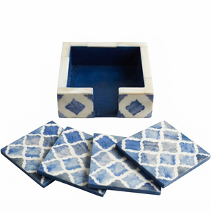Ensemble de sous-verres de luxe en nacre naturelle, mosaïque de coquillages Capiz irisés, résistants à la chaleur, ronds, pour boissons - Product Image 4