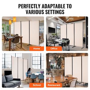 "3-Panel Folding Privacy Screen Room Divider-Simple Design Freestanding Portable Divider" - Product Image 6