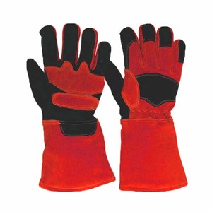 Gants de soudage en cuir de vachette pleine fleur renforcés, résistants à l'abrasion, pour la lutte contre les incendies et le barbecue, avec logo personnalisé - Product Image 2