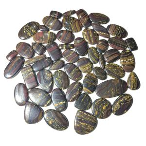 Vente en gros de pierres précieuses naturelles en œil de tigre (20-45 mm, 8-12 g) en cabochon, en vrac, pour la fabrication de bijoux en fil et la guérison des chakras, usage spirituel - Product Image 3