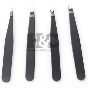 Pince à épiler professionnelle en acier inoxydable durable à pointe inclinée, poignées antidérapantes pour l'épilation de la barbe et des poils du visage, usage domestique - Product Image 4
