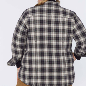 Chemise en flanelle 100 % coton pour femme, coupe classique, boutonnée, manches larges, écologique, idéale pour les aventures décontractées au quotidien et en plein air - Product Image 6