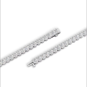 สร้อยข้อมือเพชรทรงรีเพาะเลี้ยงในห้องปฏิบัติการ |   ทอง 18K ขนาด 7 นิ้ว เครื่องประดับหรูหรา |   สร้อยข้อมือวันครบรอบแต่งงานสุดหรูสำหรับผู้หญิง - Product Image 4