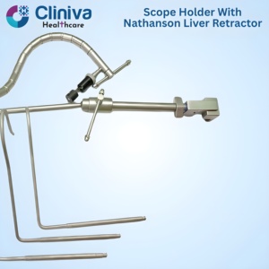 Scope Holder with Nathanson Liver Retractor Manual High Quality Reusable Surgical Instrument Set - Product Image 3