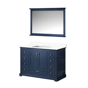 Blu navy 48 pollici. L X 22 Pollici Mobile bagno singolo D con lavabo da 46 pollici. Mobili da Bagno con Top in Quarzo Bianco e Specchio - Product Image 4