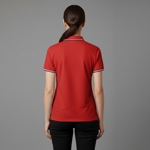 Chemises polo pour femmes 100% coton, personnalisables avec logo brodé, respirantes, manches courtes, couleur unie, confortables. - Product Image 5