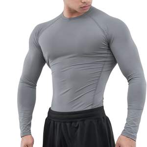 Camiseta de Compresión Personalizada al por Mayor para Hombre, Manga Larga, Secado Rápido, Transpirable, para Gimnasio, Entrenamiento, Running, Deportiva - Product Image 4