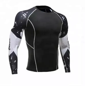 Rashguard MMA de haute qualité, Rashguard personnalisé pour hommes, impression numérique, polyester/coton respirant, manches longues, Rashguards BJJ - Product Image 3