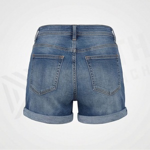 Shorts en jean pour femmes tendance, couleur personnalisée, taille haute, décontractés, streetwear d'été, bas de tenue pour femmes, collection 2025 - Product Image 2