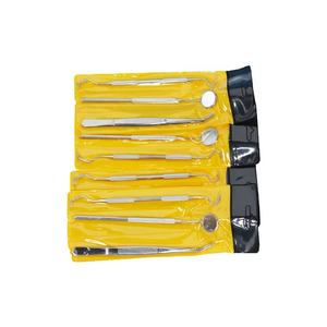 Kit d'examen dentaire en acier inoxydable pour usage professionnel : miroir de blanchiment dentaire, détartreur, pinces, instruments chirurgicaux de base - Product Image 1