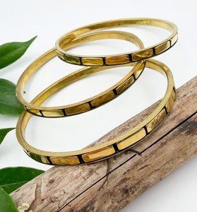 Polish Finished Handcrafted Brass Bangle Stack Wedding Party Festive <b>Adjustable</b> Antique Chunky Cuff Statement Jewelry <b>Bracelet</b> - Product Image 1