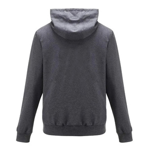 Survêtement gris pour homme, coupe classique, avec fermeture éclair intégrale, capuche, polyester et coton, pour l'automne, avec poches latérales - Product Image 3