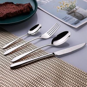 Elegant Minimal Design Metal Cutlery Set Smooth <b>Flatware</b> Perfect For Contemporary Dining Tables And Stylish Kitchen Interiors - Product Image 6