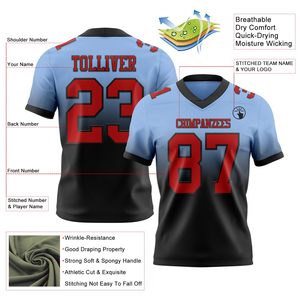 Maillot de football américain personnalisé, sublimation, vêtements d'équipe, polyester, maille, durable, haute performance, fournisseur OEM ODM - Product Image 6