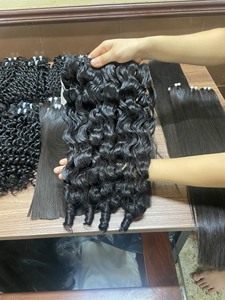 Meilleur style de cheveux bouclés birmans de couleur naturelle 190% densité de cheveux humains vietnamiens pour femmes noires - Product Image 4