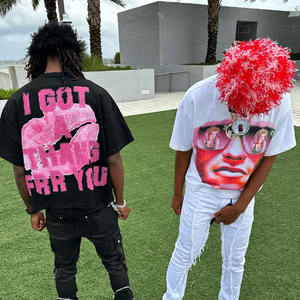 Camiseta Vintage OEM con Logotipo Personalizado, Fabricada en Algodón Grueso, Unisex, para Hombre, Talla Grande, con Impresión Gráfica - Product Image 2