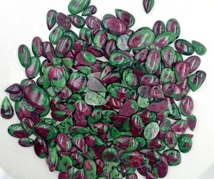 Cabujón de Rubí Zoisita Natural con Base Plana para Anillo o Colgante, Joyería Hecha a Mano, Suministro de Piedras Preciosas Sueltas, Lote al por Mayor - Product Image 3