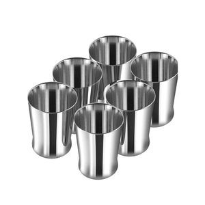 Premium Food Grade Stainless Steel Tumbler Mirror Finish Unbreakable Metal Drinking Glass For Water Juice & Cocktails <b>Drinkware</b> - Product Image 5