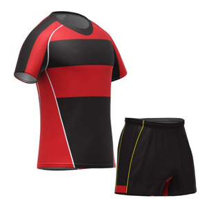 Conjunto de Uniforme de Rugby Corto de Invierno Unisex, Color Personalizado, Talla Grande, 100% Poliéster, Protección UV, Transpirable, Impresión por Transferencia de Calor 3D - Product Image 4