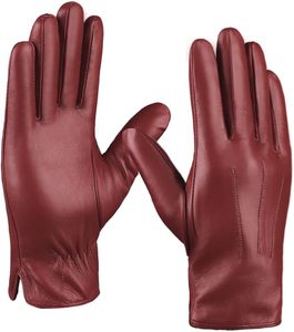 Unisex Man Woman Solid Color Sheepskin Latex Fetish <b>Gloves</b> 5 Toes Touchscreen Daily Party Short <b>Long</b> Leather <b>Gloves</b> Custom Logo - Product Image 6