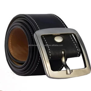 Cinturón informal de cuero de moda para hombre resistente cosido en blanco, cinturones y accesorios de cuero sólido hechos a mano para fines de regalo - Product Image 2