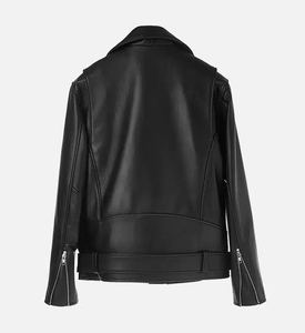 Winter Men Fashion Leather Jacket Warm Stylish Casual Biker <b>Coat</b> Wholesale 2026 Made in Pakistan - Product Image 2