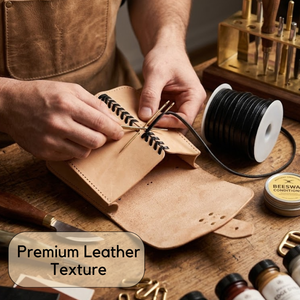 Cordones Planos de Cuero Genuino de 4 mm de Ancho, Cordones Premium para Zapatos, Botas, Zapatillas Deportivas, Duraderos, Flexibles, Resistentes, de Repuesto, 10 m - Product Image 2