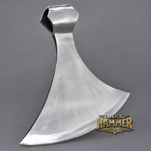 Tête de hache danoise polie forgée à la main, style Viking, lame large et courbée, objet historique de collection - Product Image 3