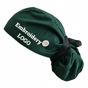 Bonnets chirurgicaux imprimés dessin animé pour infirmières, doublés satin, avec ouverture pour queue de cheval, en coton - Product Image 3