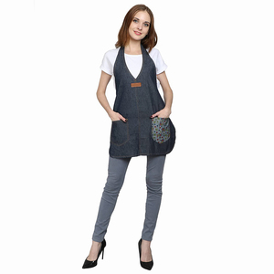 MARI INSTRUMENTS Professional Barber <b>Aprons</b> Denim Fiber Knitted Fabric Barber Uniform <b>Aprons</b> OEM ODM Barber Salon <b>Aprons</b> - Product Image 1