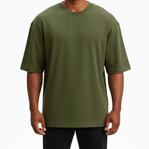 T-shirt unisexe ample en coton premium 210g, coupe épaule tombante, personnalisable avec logo imprimé, style hip-hop, écologique, vente en gros OEM de haute qualité - Product Image 4