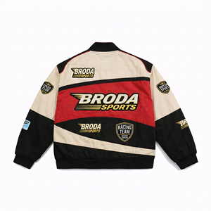 Veste de moto en coton 100% OEM/ODM en gros, avec logo brodé personnalisé sur toute la surface, style vintage Nascar F1, pour hommes, Pakistan - Product Image 3