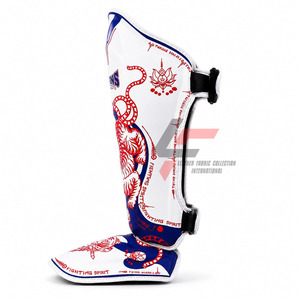Protector de Espinillas para Muay Thai, Diseño Personalizado de Alta Calidad, Impresión Completa, Cuero Genuino, para Gemelos, Más Vendido - Product Image 4