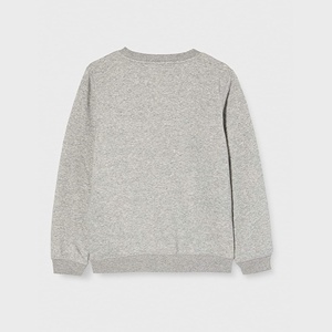 Sudadera de Cuello Redondo para Hombre, Corte Regular, Color Rojo Sólido, Manga Larga, Tejido de Punto, Algodón, Informal, para Otoño - Product Image 5