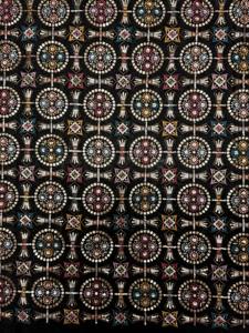 Base en velours noir tricoté brodé avec motif mandala circulaire à sequins pour veste ethnique, lehenga ou abaya pour femme - Product Image 2