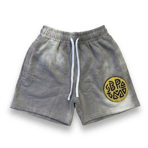 Conjunto de Sudadera con Capucha y Pantalones Cortos para Hombre, Estilo Tie Dye Gris, Ropa Deportiva Personalizada, Traje Casual para Correr, OEM ODM, Moda Masculina - Product Image 4