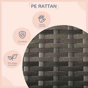 Cuccia per Cani da Esterno in Rattan Grigio con Tettoia, Cuscino Morbido e Copertura Rimovibile per Cani di Taglia Media e Grande - Product Image 5