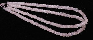 Perles carrées Heishi en quartz rose naturel AAA, 6-7 mm, perles de pierres précieuses en quartz rose, 16 pouces, perles lisses en forme de collier en quartz rose - Product Image 4