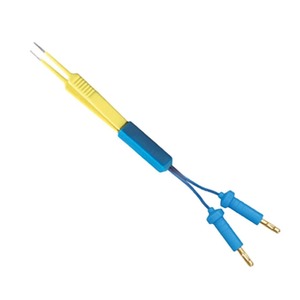 Forceps bipolaires droits en acier inoxydable, longueur de travail 100 mm (4), forme baïonnette, isolation de largeur baïonnette - Product Image 3