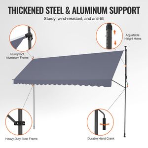 Toldo Retráctil para Patio Sunsetter de 178 x 47 Pulgadas, con Manivela Manual, para Exteriores, con Lona Revestida - Product Image 4