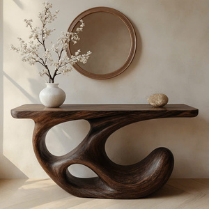 Luxali Hotel Villa Furniture Latest Design Modern Solid Wood <b>Rectangle</b> Entrance Hallway Living Room Console <b>Table</b> - Product Image 1