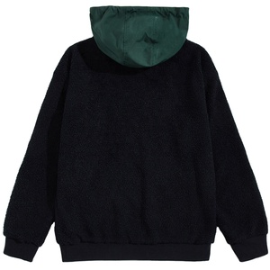 Sudadera con cremallera Dos bolsillos con botones para hombre Sherpa Fleece Patchwork Hoodi 2026 - Product Image 2