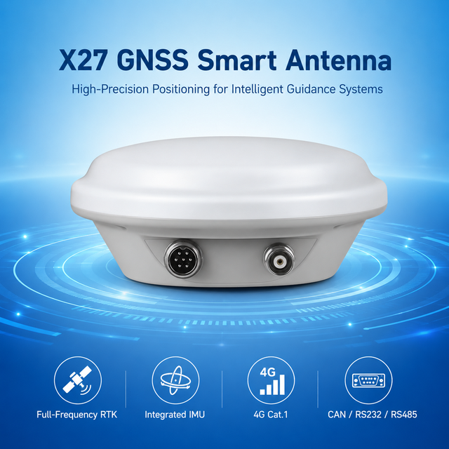 Compact RTK GNSSSmart Antenna IP67 Rating -20~75 Operating Temp for Base/Rover IMU Autonomous Machinery Navigation
