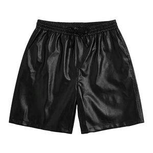 Designer Leather <b>Shorts</b> For Men Modern Fashion Fit Soft Durable Material Perfect For Casual Streetwear And Weekend Outfits - Product Image 1