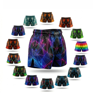 Shorts de Muay Thai pour hommes, respirants, en polyester, imprimés par sublimation, personnalisables avec votre propre design, pour entraînement de boxe MMA et kickboxing – Vente chaude - Product Image 1
