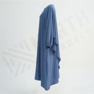 Combinaison Robe Musulmane et Voile Abaya Simple Couche Dentelle Été Nouveau Style Couleur Personnalisée Vêtements Islamiques pour Femmes - Product Image 3