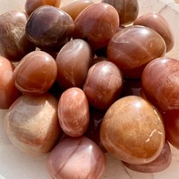 Pierres Roulées en Pierre de Lune Pêche Naturelle Polie 15-30mm en Gros, Gemmes de Guérison, Cristaux Reiki, Thème Amour