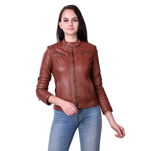 Veste en cuir véritable pour femme, dernier design - Légère et respirante, idéale pour l'hiver - Product Image 1